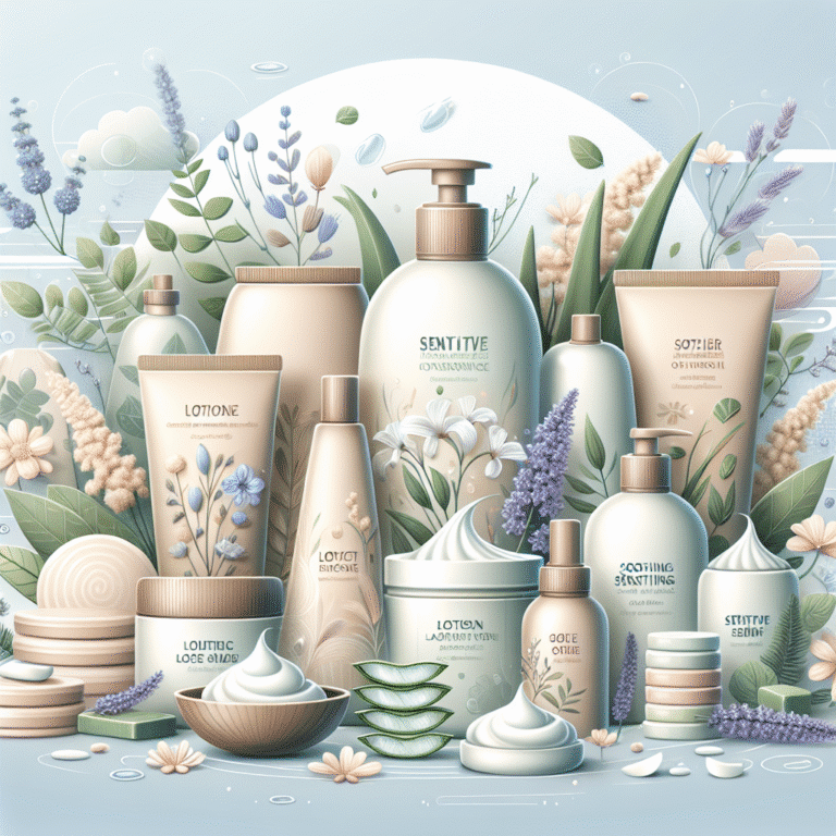 Loções suaves que nutrem a pele sensível naturalmente